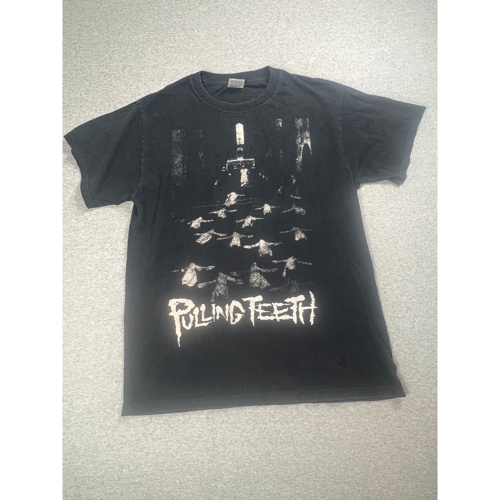Pulling Teeth T-Shirt Mens Medium Black Good Deathwish Inc Hardcore Band Tee